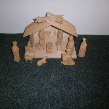 Dřevěný betlém 14A1