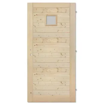 Palubkové H dveře vodorovné se sklem 20/20