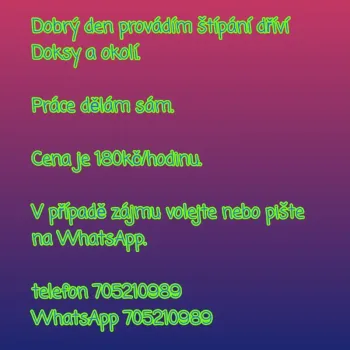 Štípání dříví Doksy a okolí